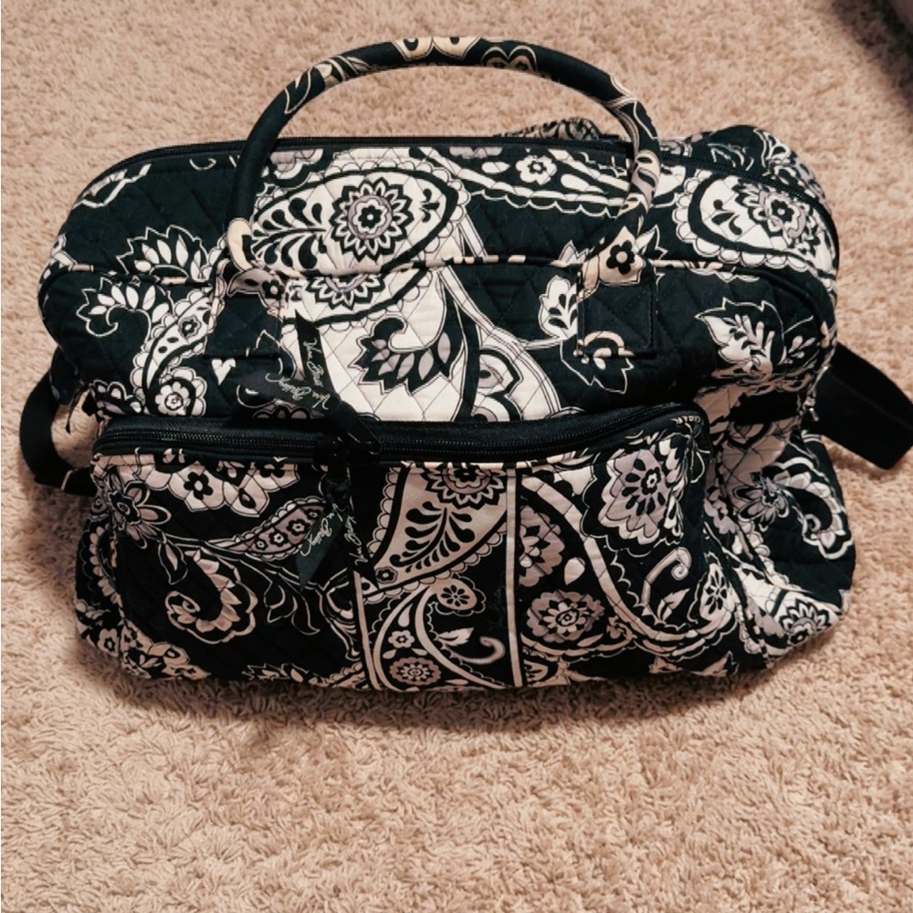 Floral Black and White Women's Bag